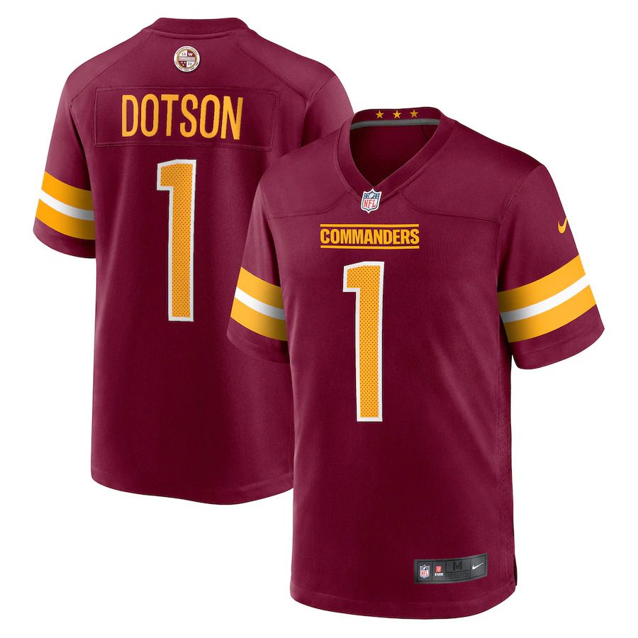 Men Washington Commanders #1 Jahan Dotson Nike Burgundy 2022 NFL Draft First Round Pick Game Jersey->atlanta falcons->NFL Jersey